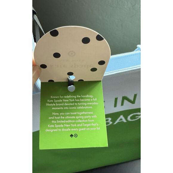 NWT Kate Spade New York x Target Color Block Knit Tote Bag Green/Blue Sold Out - Picture 4 of 9